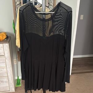 Torrid Black Sheer Long Sleeve Top